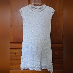 Alythea White Lace Mini Dress, S